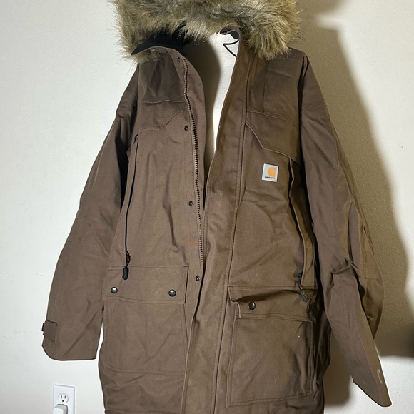 Carhartt Brown with Fur Hood